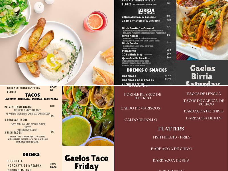 GAELOS (Fresh Mexican Cuisine) Menu
