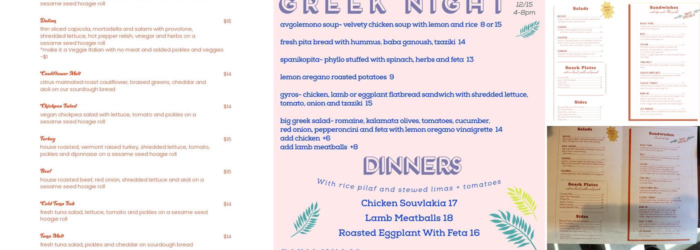 Mo's Lunch Menu