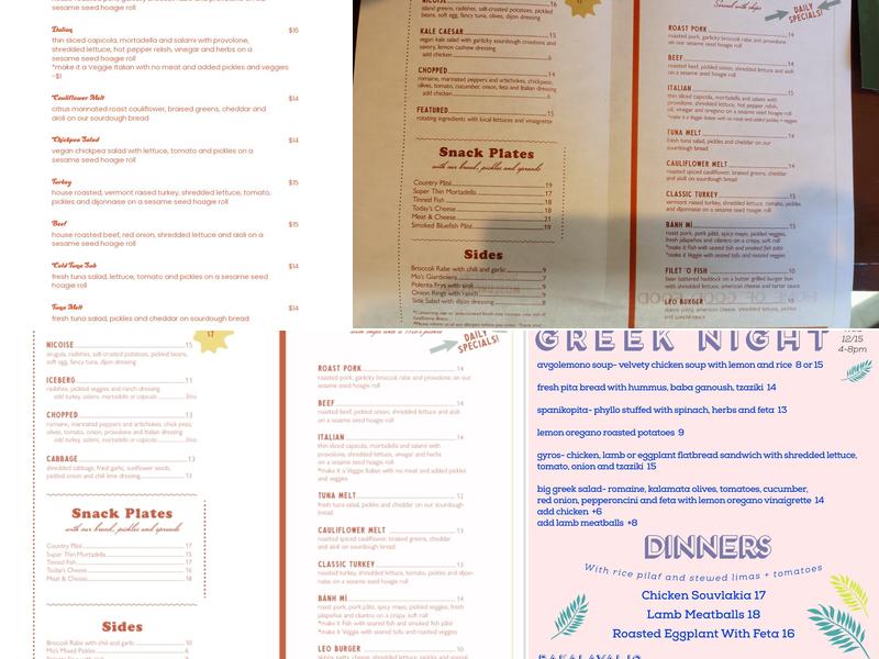 Mo's Lunch Menu