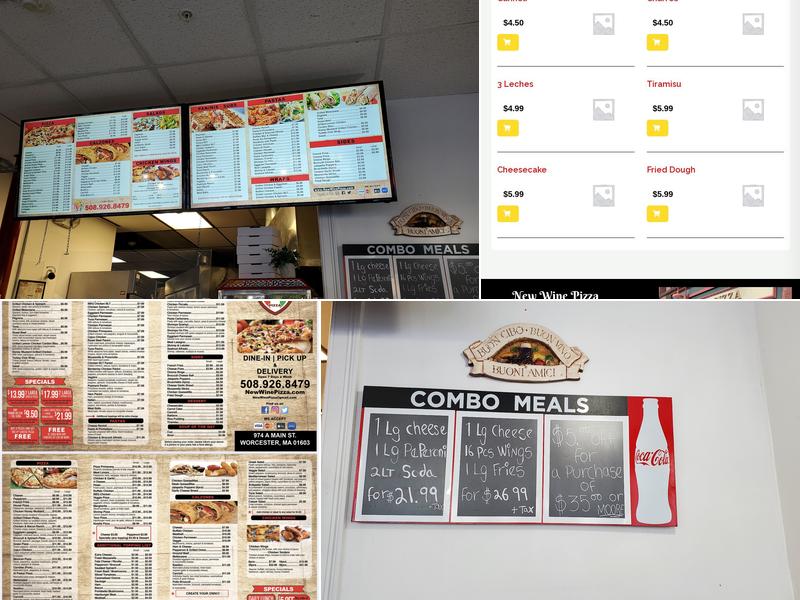 New Wine Pizza Menu