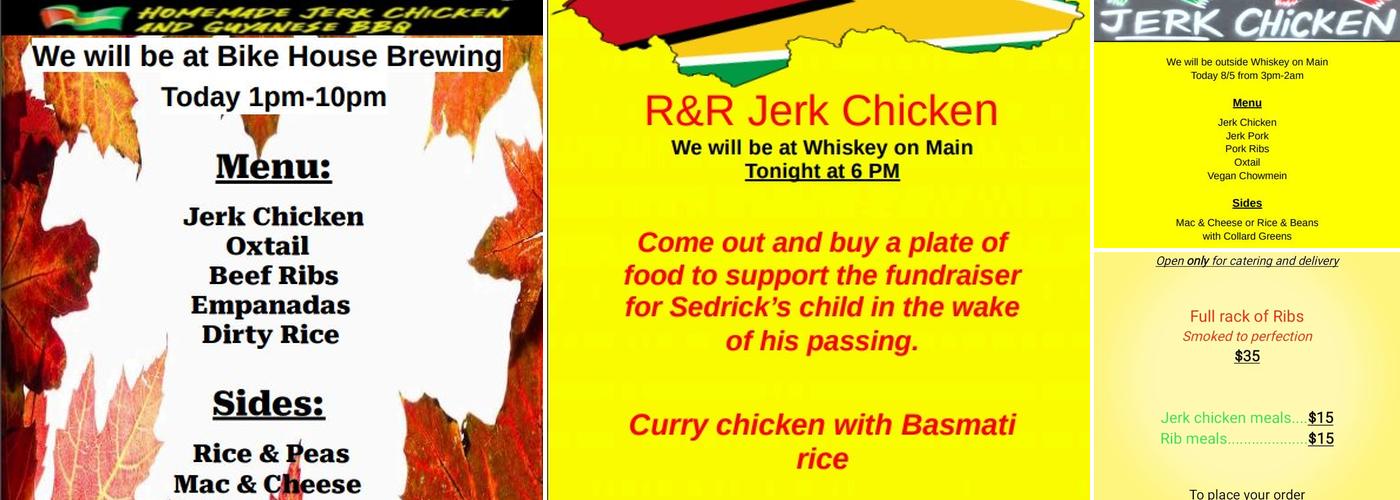 R & R Jerk Chicken Menu