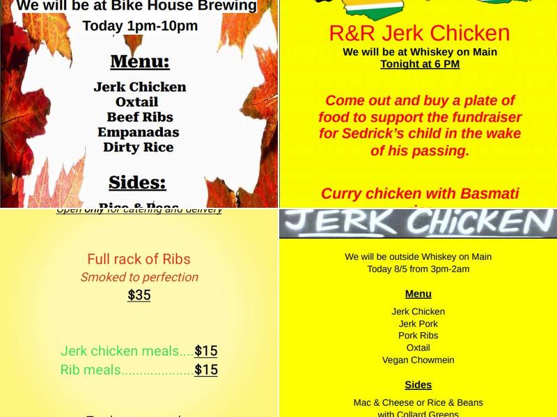 R & R Jerk Chicken Menu