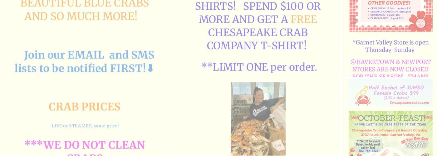 Chesapeake Crab Company Menu