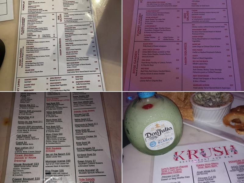 Krush Atlanta Menu