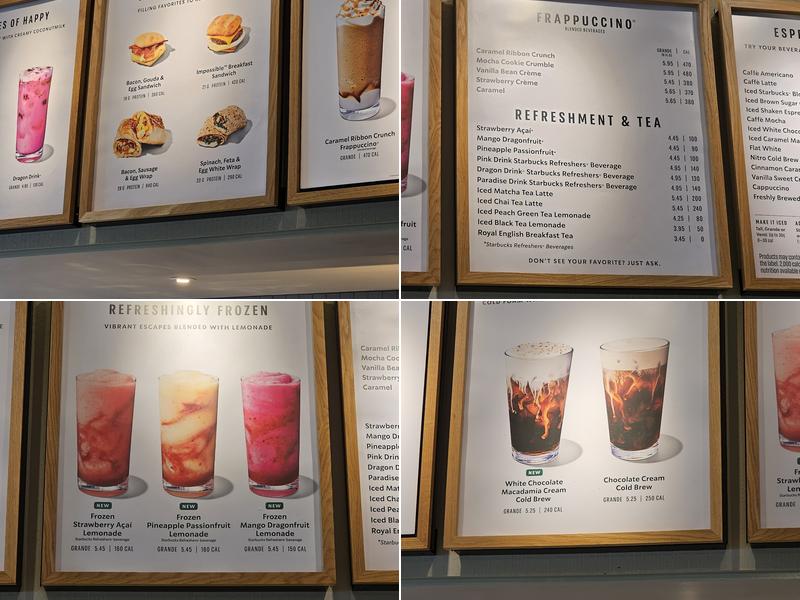 Starbucks Coffee Company Menu