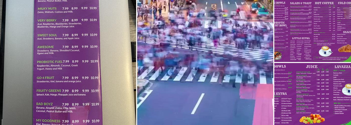 Diva's Nectar Bar Menu