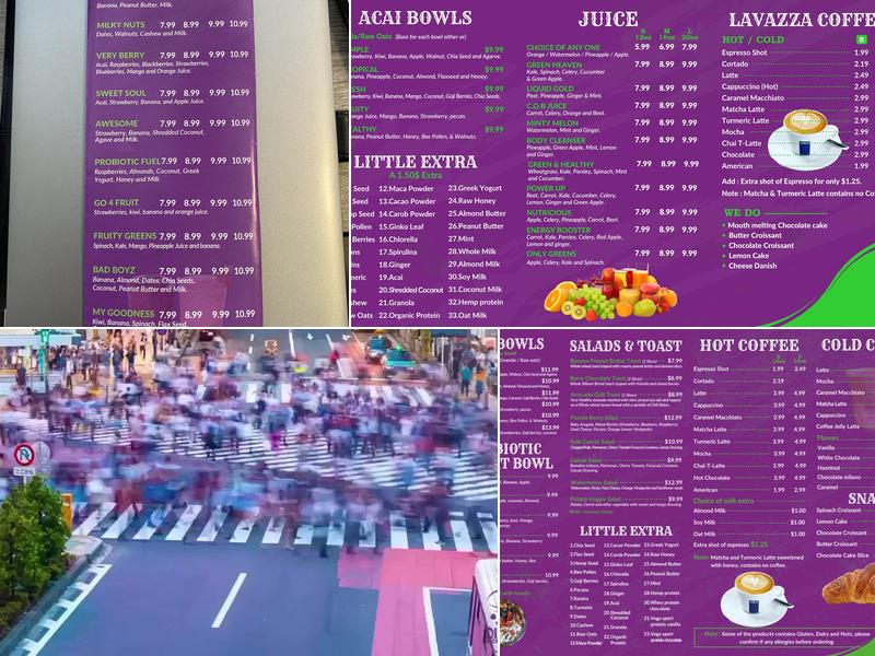 Diva's Nectar Bar Menu