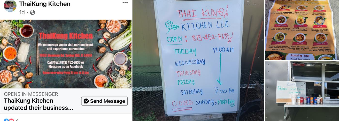 ThaiKung kitchen Menu