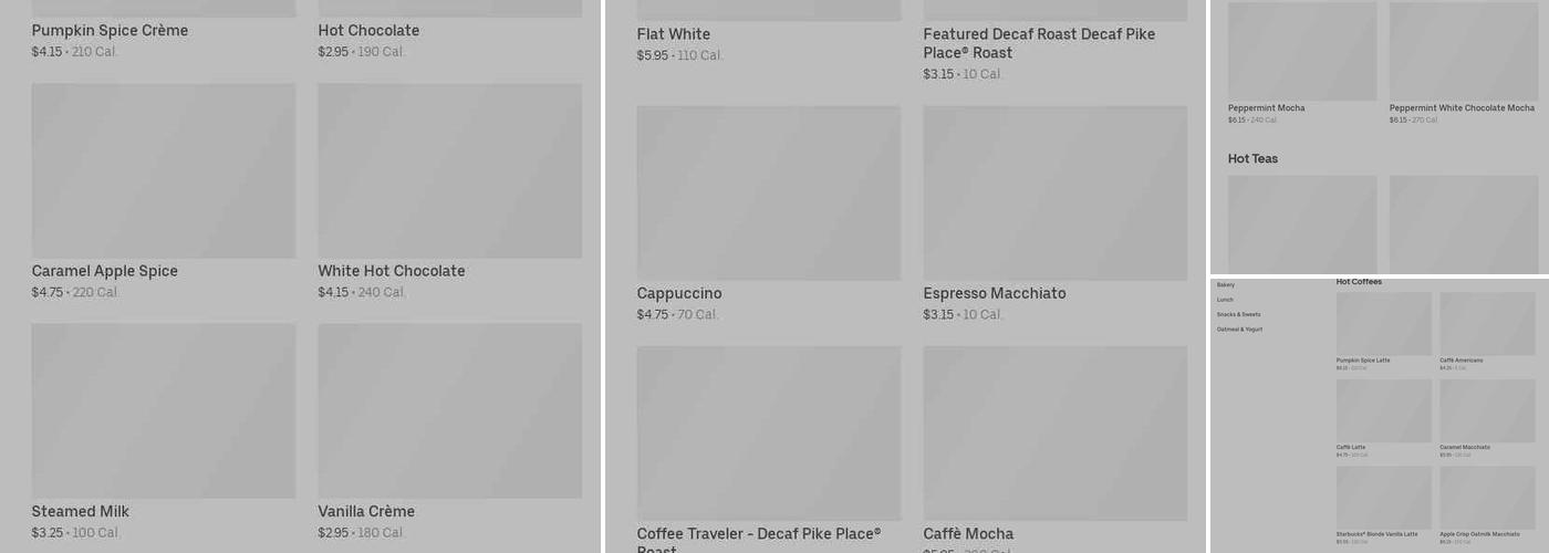 Starbucks Menu