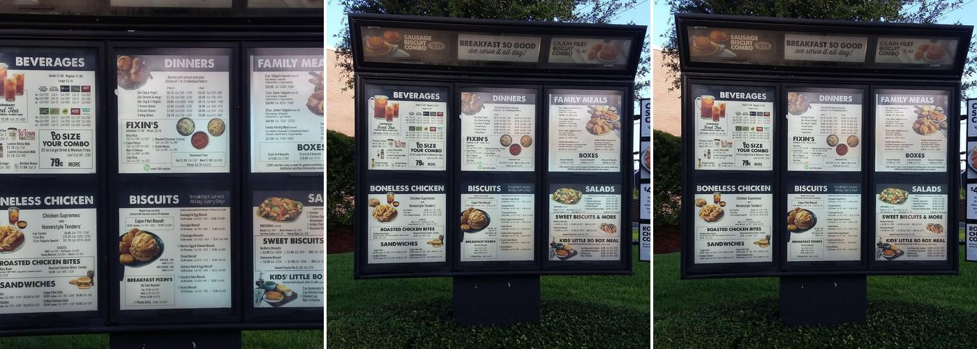 Bojangles Menu