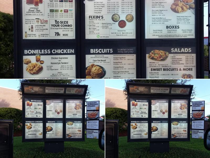 Bojangles Menu