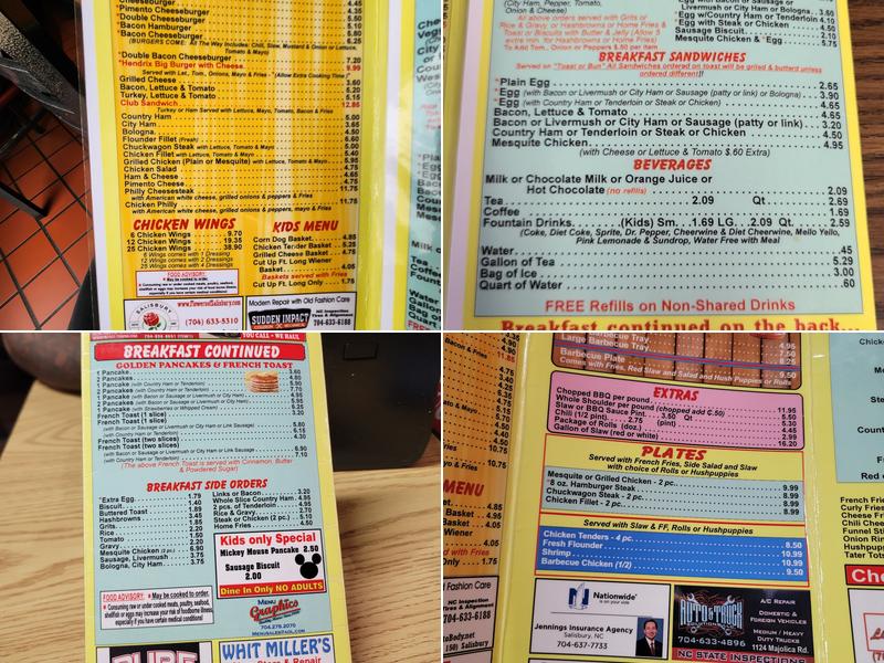 Hendrix Bar-B-Que Menu