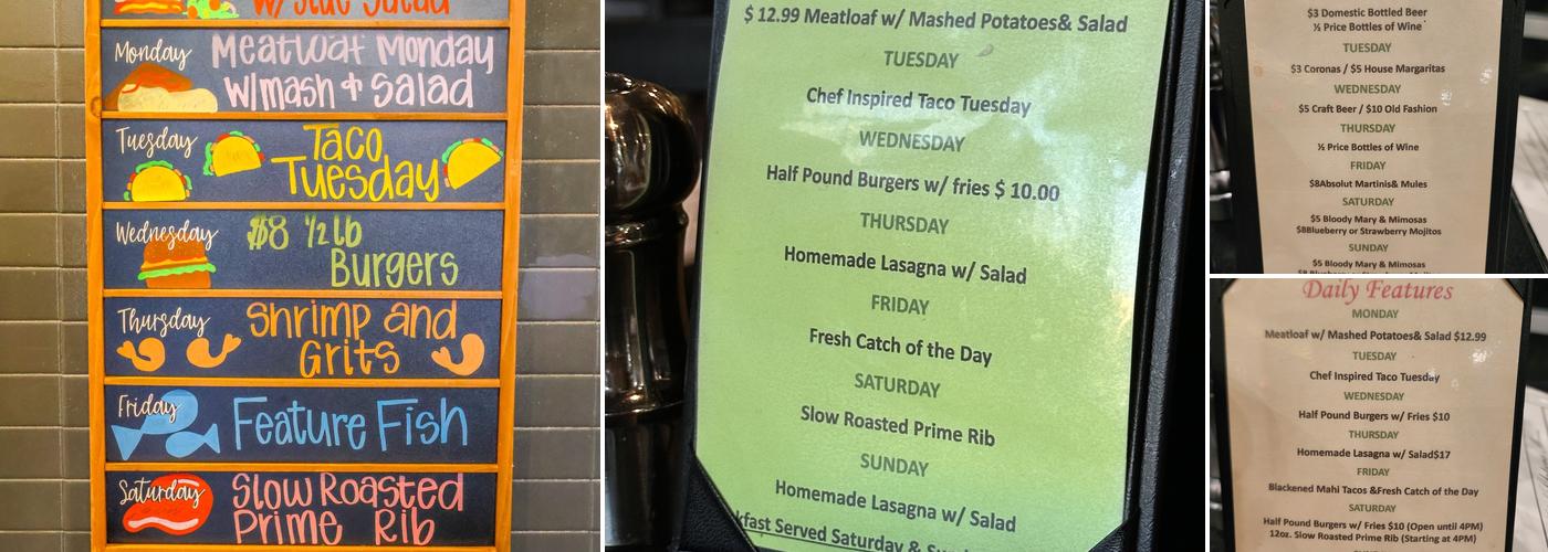 Fresh Chef Kitchen Menu