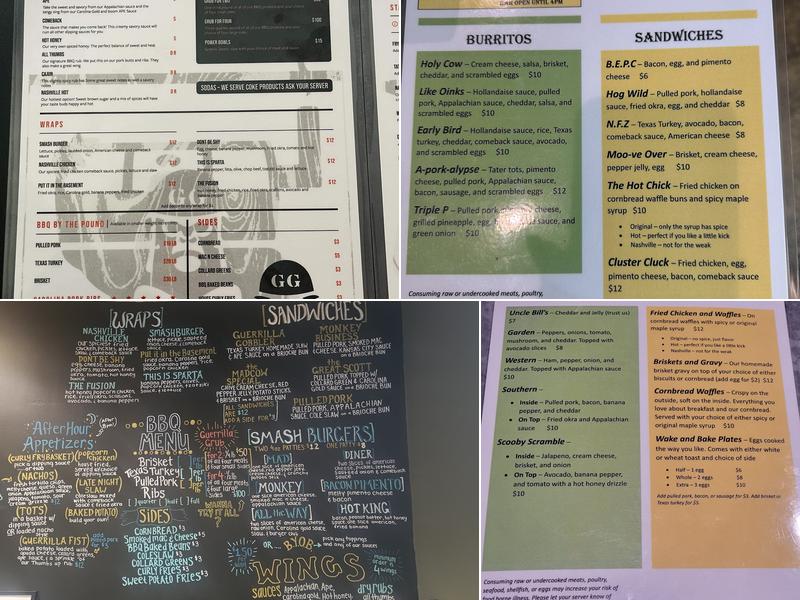 Guerrilla Grill Menu