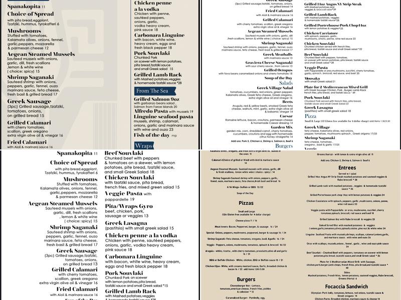 Mediterranean Flavors Bar & Grill Menu