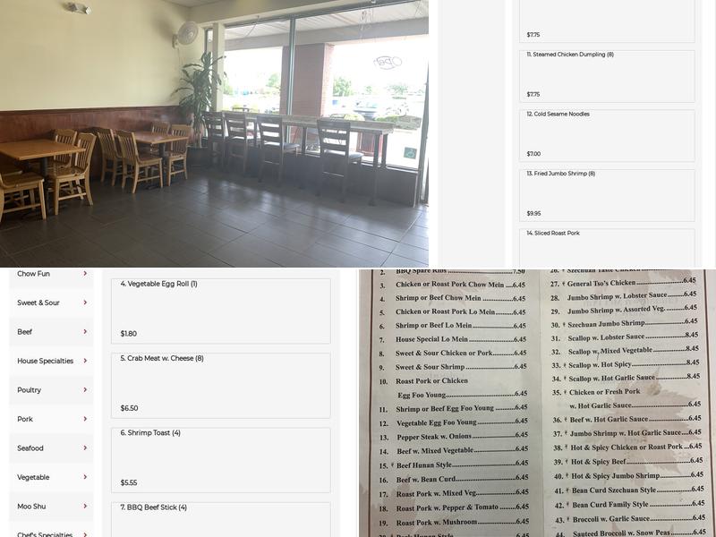 CHINA MAY Menu