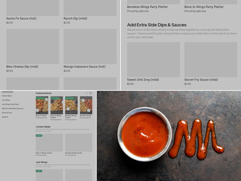 It's Just Wings Menu