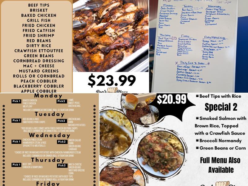 Pop's Place General Store & Restaurant Menu