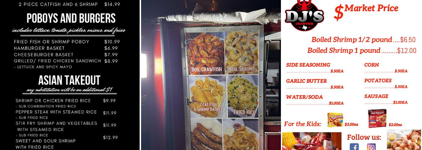 DK Crawfish Menu