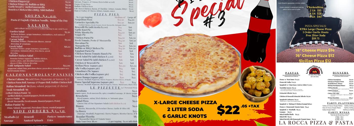 La Rocca Pizza & Pasta Menu