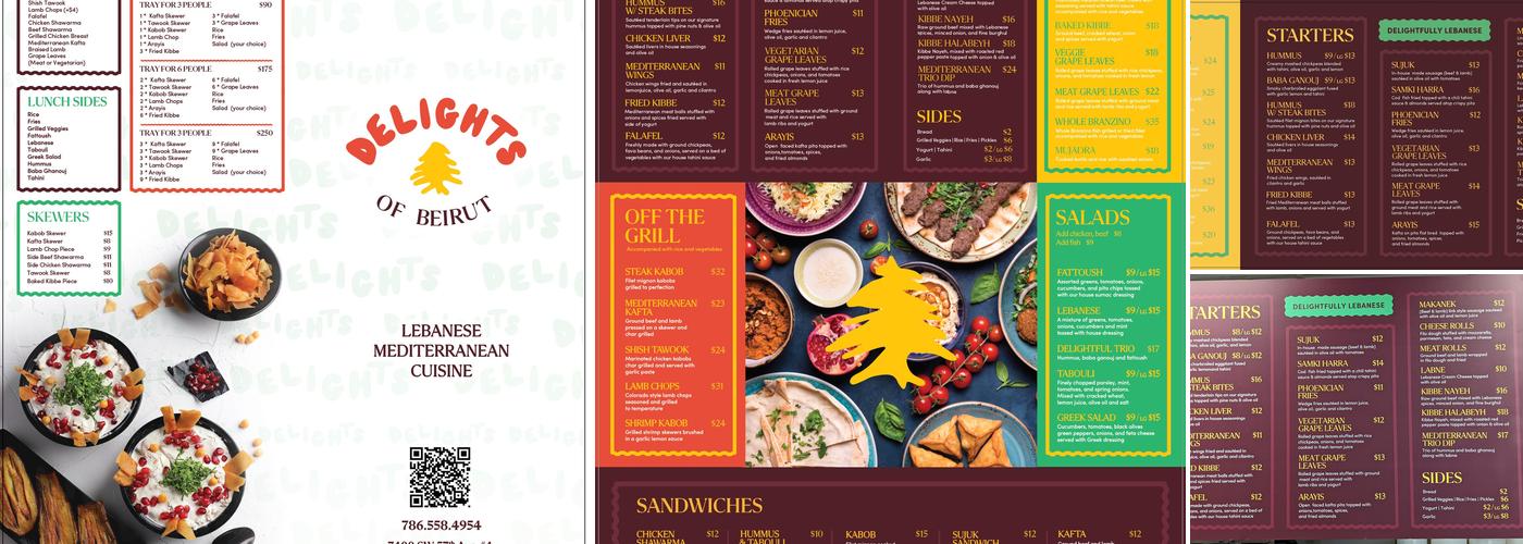 Delights of Beirut Menu