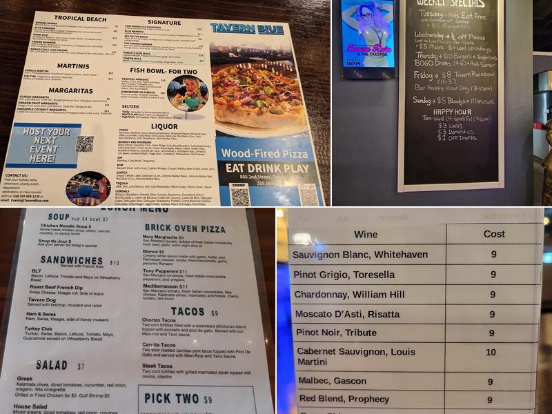 Tavern Blue Menu