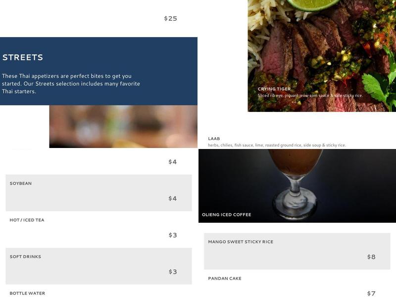 HAVEN Asian Eatery Menu