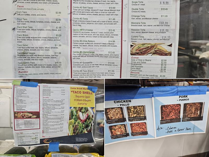 Cedar Brook Market Inc. & Taqueria Menu