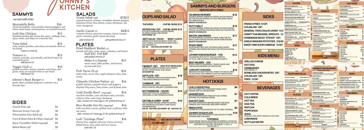 Johnny's Kitchen Menu