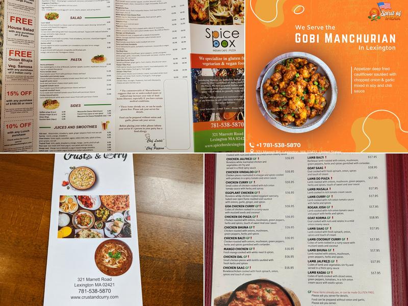 Spirit of India Menu