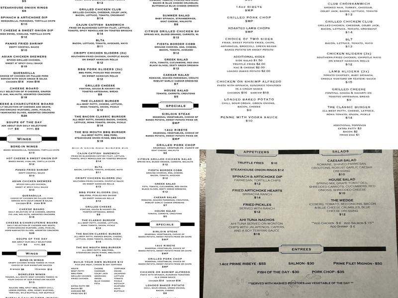 Off Broad Menu