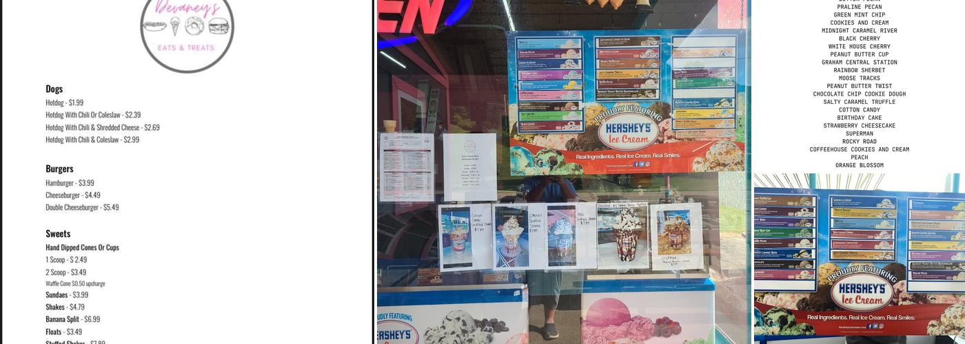 Devaney's Eats & Treats Menu