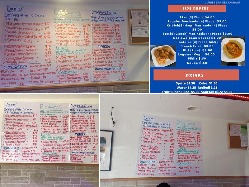 Alamod Caribbean Restaurant Menu