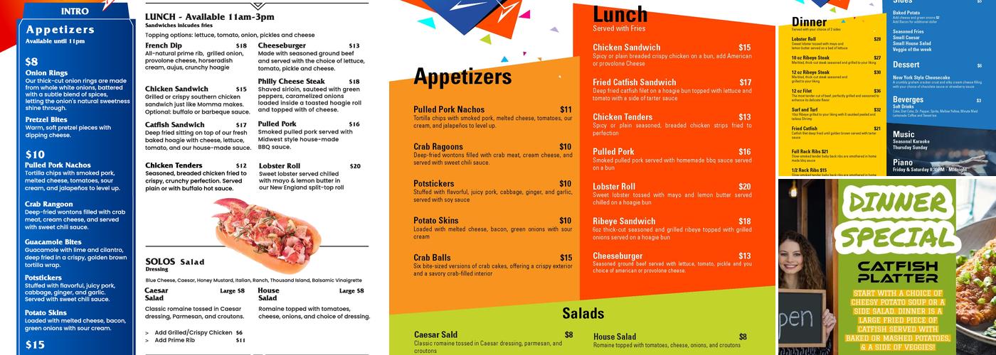 The Piano Bar Hermann Menu