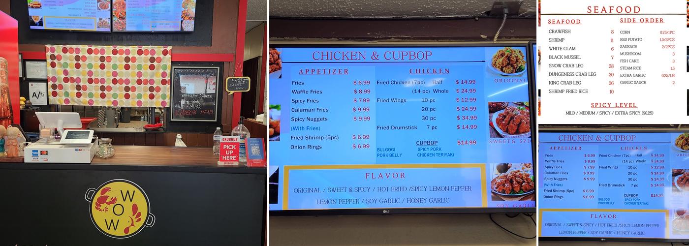 Wow Chicken & Cupbop Menu