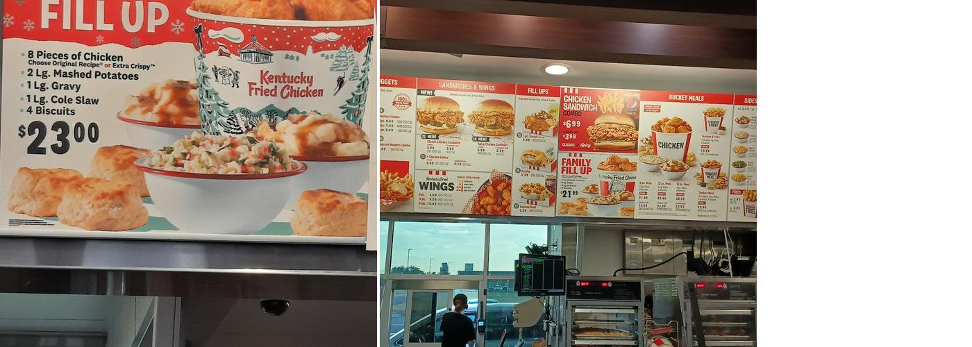 KFC Menu
