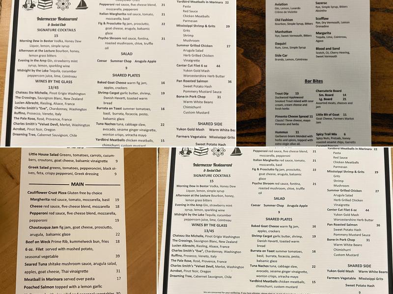 Gather at the St Elmo Menu