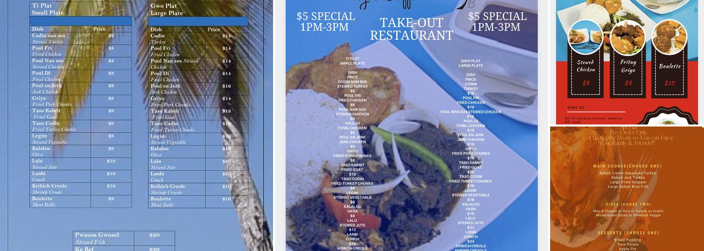 KREYOL BUFFET Menu