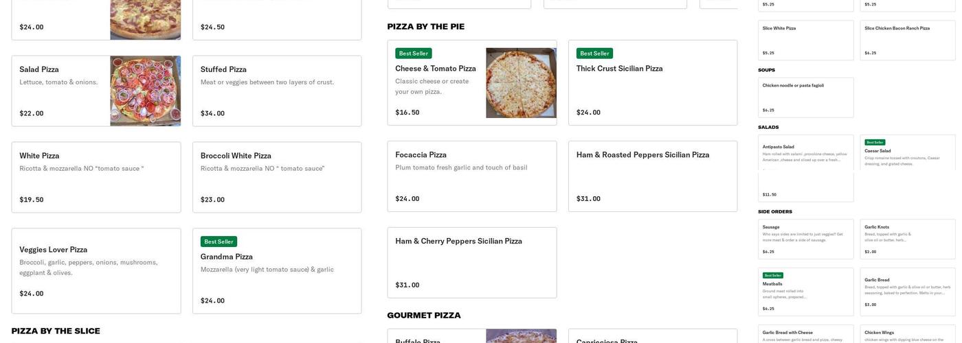 Italian Pavilion Pizzeria Menu