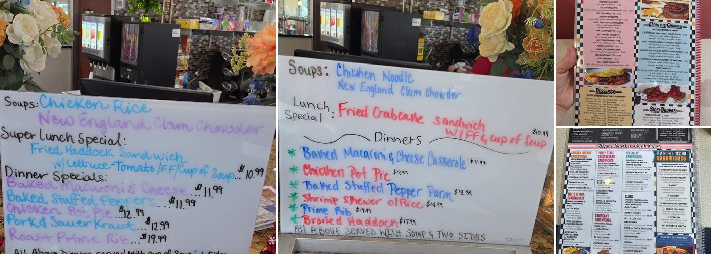 Three Cousins Diner Menu