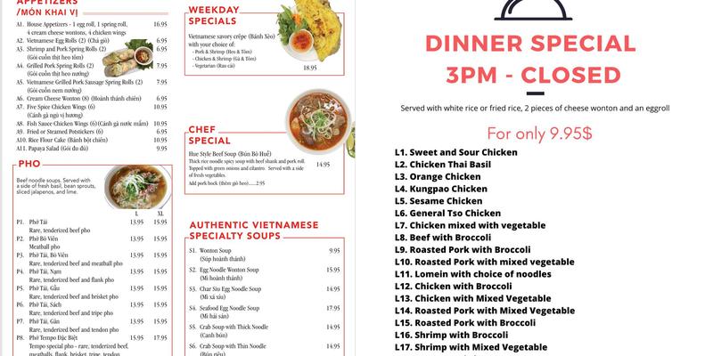 Pho 49 Menu