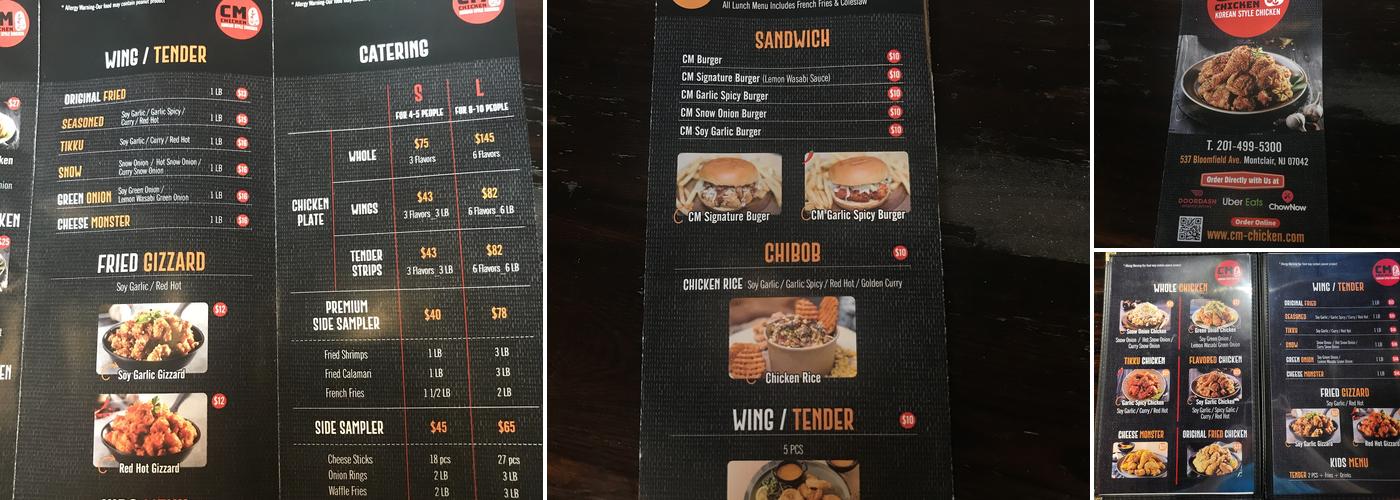 CM CHICKEN Menu
