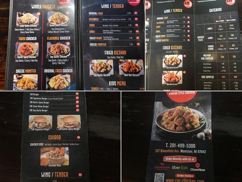 CM CHICKEN Menu