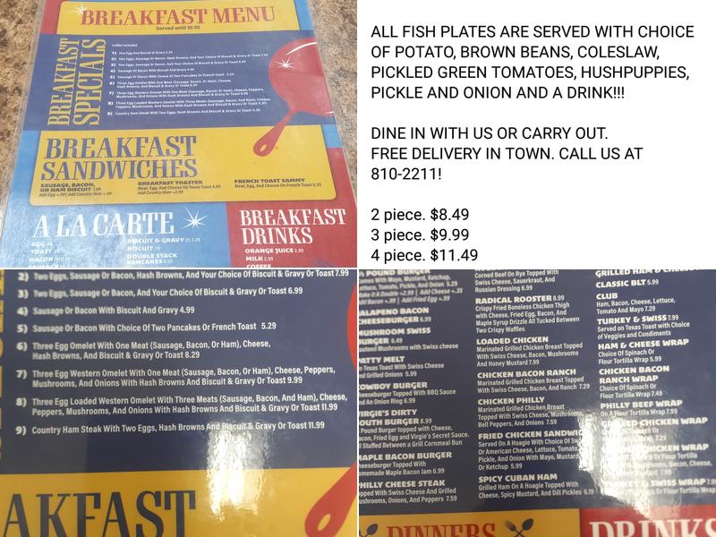 Virgie’s Place Menu