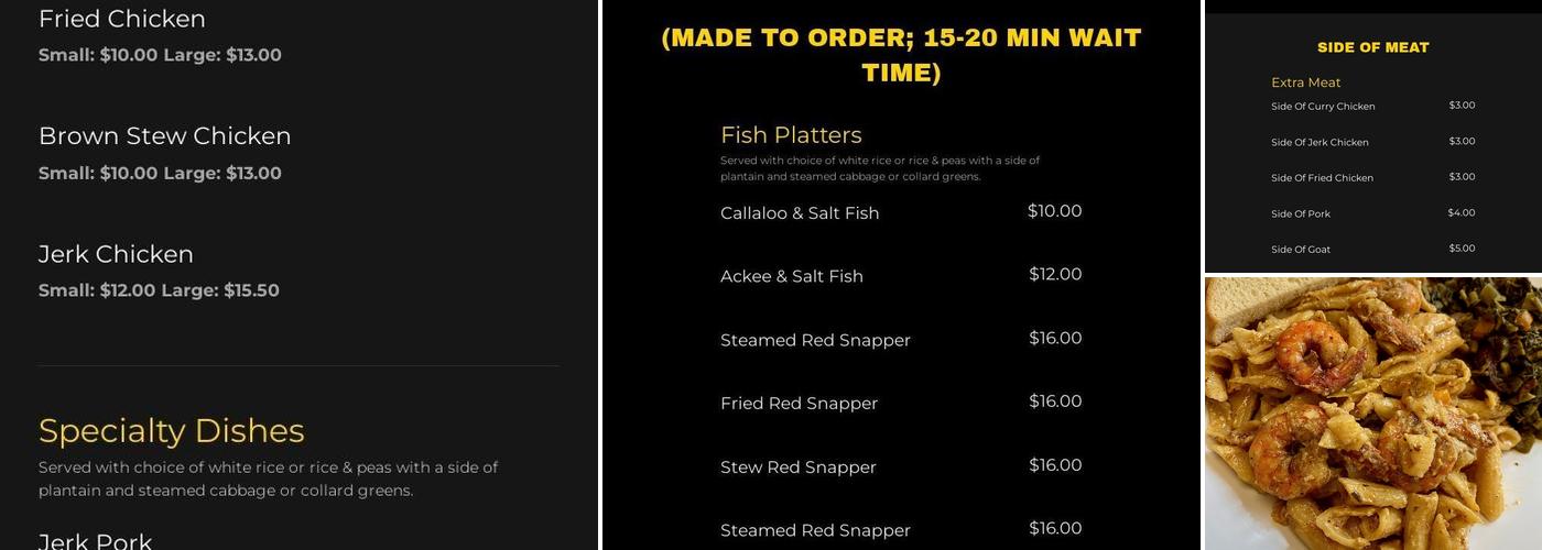 D & S Caribbean Kitchen Menu