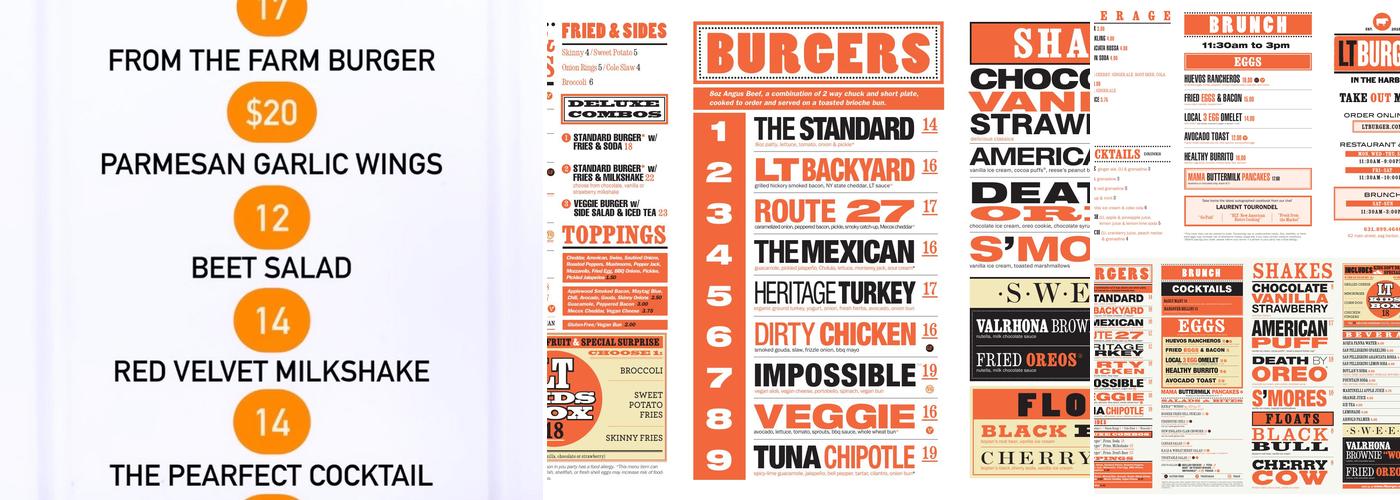 LT Burger West Menu