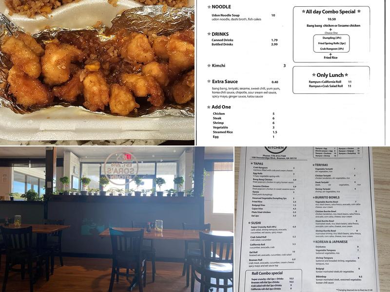 Sora’s Kitchen Menu