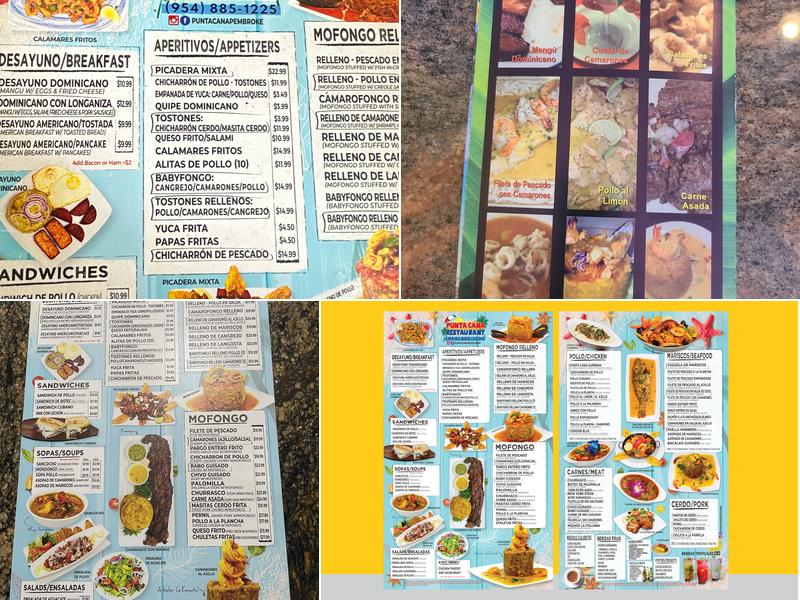 Punta Cana Restaurant Pembroke Pines Menu