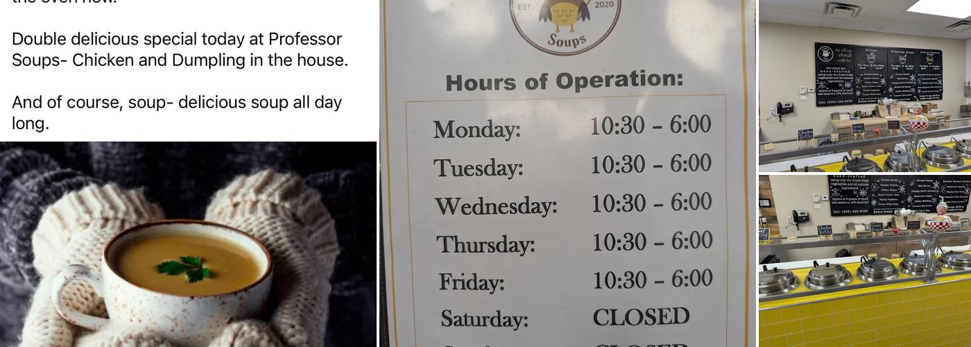 Professor Soups Menu