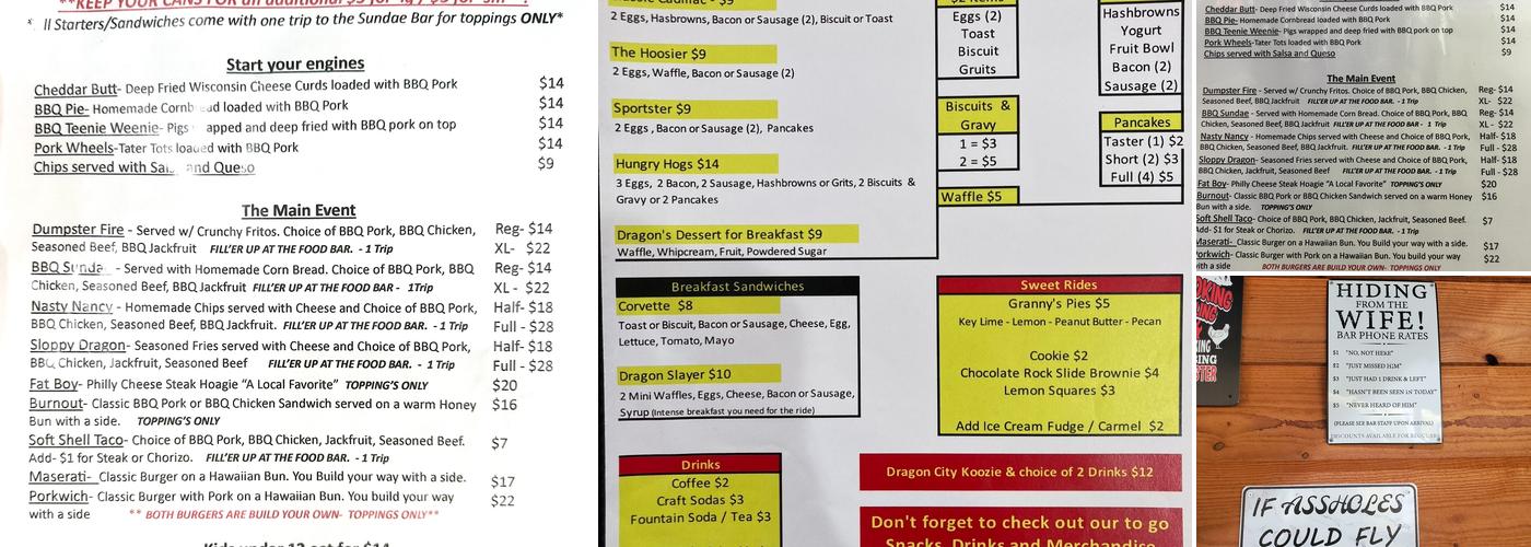 Pit Stop Menu